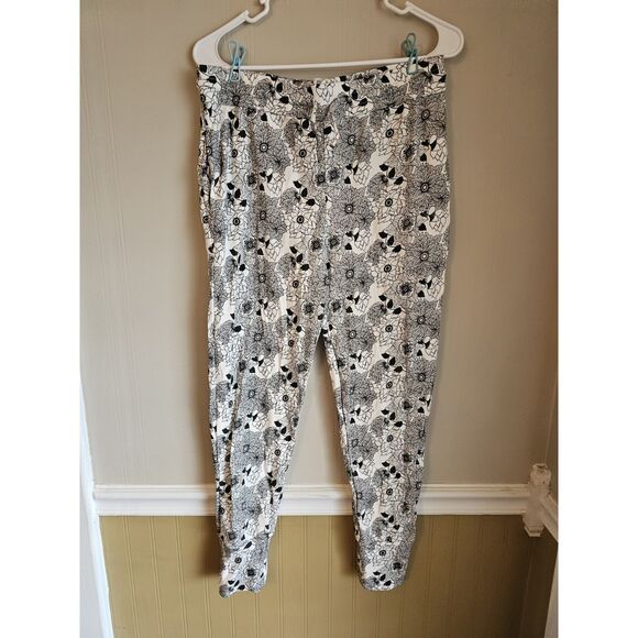 kate quinn Other - Kate Quinn Women's Pajama Lounge Joggers Pants Black Vintage Floral Large Cotton